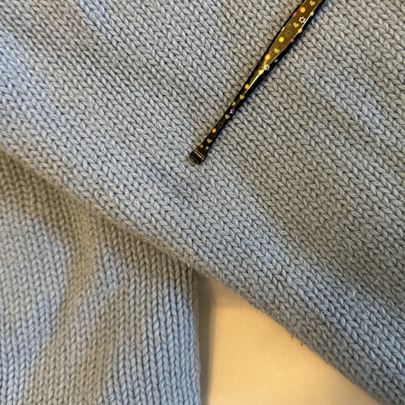 Storybook Knits Blue and Cream Cardigan 3X - Picture 6 of 8